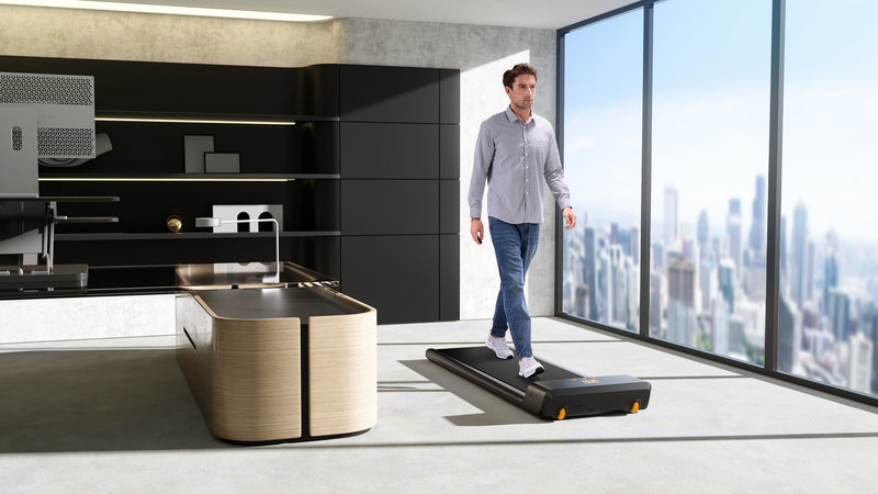 A1Pro Under Desk Treadmill Fold and Stow with Smart Walk Sensors