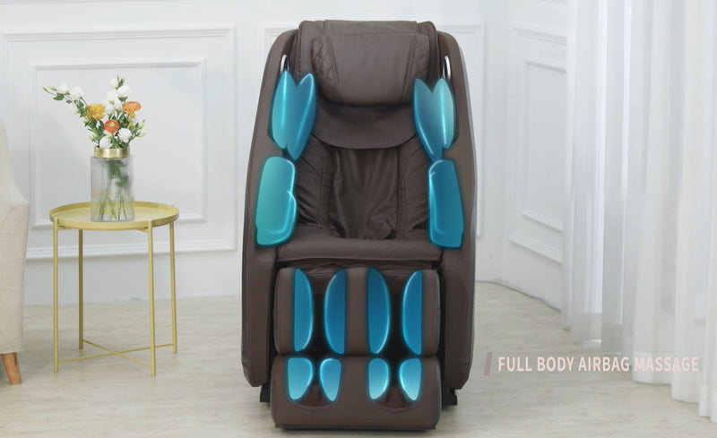 3000 Series 3D Zero Gravity Brown Massage Chair with Bluetooth Speakers and Body Scan R8665L