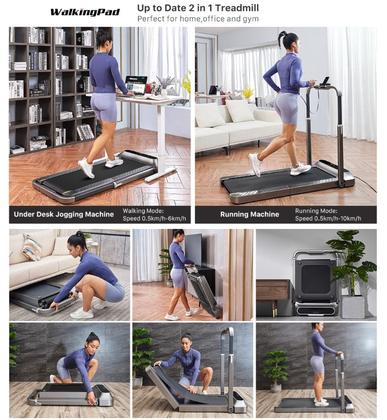 R2 Treadmill Double Fold and Stow with Smart Walk Sensors